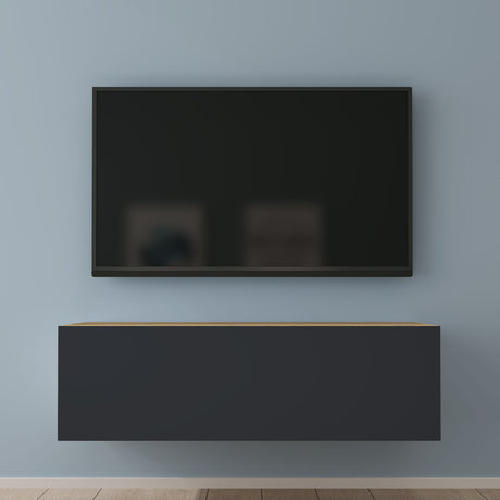 Table TV glasvilla Meuble TV Meuble TV Poignée dissimulée avec fermeture en douceur Meuble mural bas pour salon Meuble TV02