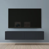 glasvilla Table TV Meuble TV Poignée Dissimulée avec Fermeture en Douceur Meuble Mural Bas pour Salon Fernsehschrank02