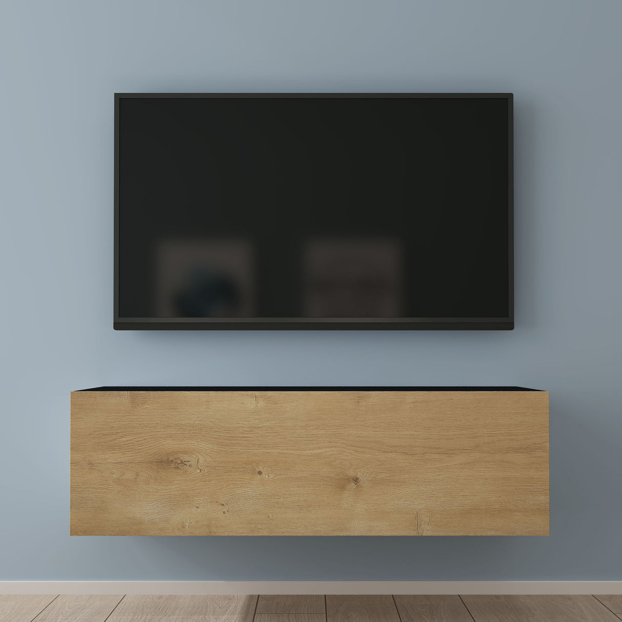 glasvilla Table TV Meuble TV Poignée Dissimulée avec Fermeture en Douceur Meuble Mural Bas pour Salon Fernsehschrank02