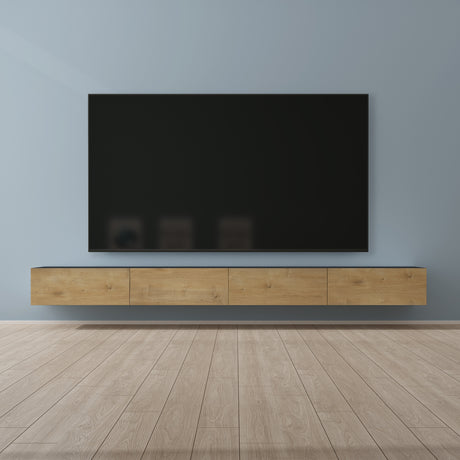 Table TV glasvilla Meuble TV Meuble TV Poignée dissimulée avec fermeture en douceur Meuble mural bas pour salon Meuble TV02