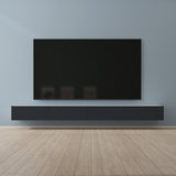glasvilla Table TV Meuble TV Poignée Dissimulée avec Fermeture en Douceur Meuble Mural Bas pour Salon Fernsehschrank02