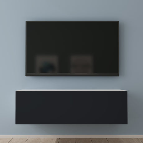 Table TV glasvilla Meuble TV Meuble TV Poignée dissimulée avec fermeture en douceur Meuble mural bas pour salon Meuble TV02