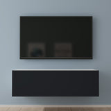 glasvilla Table TV Meuble TV Poignée Dissimulée avec Fermeture en Douceur Meuble Mural Bas pour Salon Fernsehschrank02