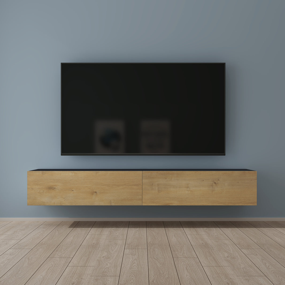 glasvilla Table TV Meuble TV Poignée Dissimulée avec Fermeture en Douceur Meuble Mural Bas pour Salon Fernsehschrank02