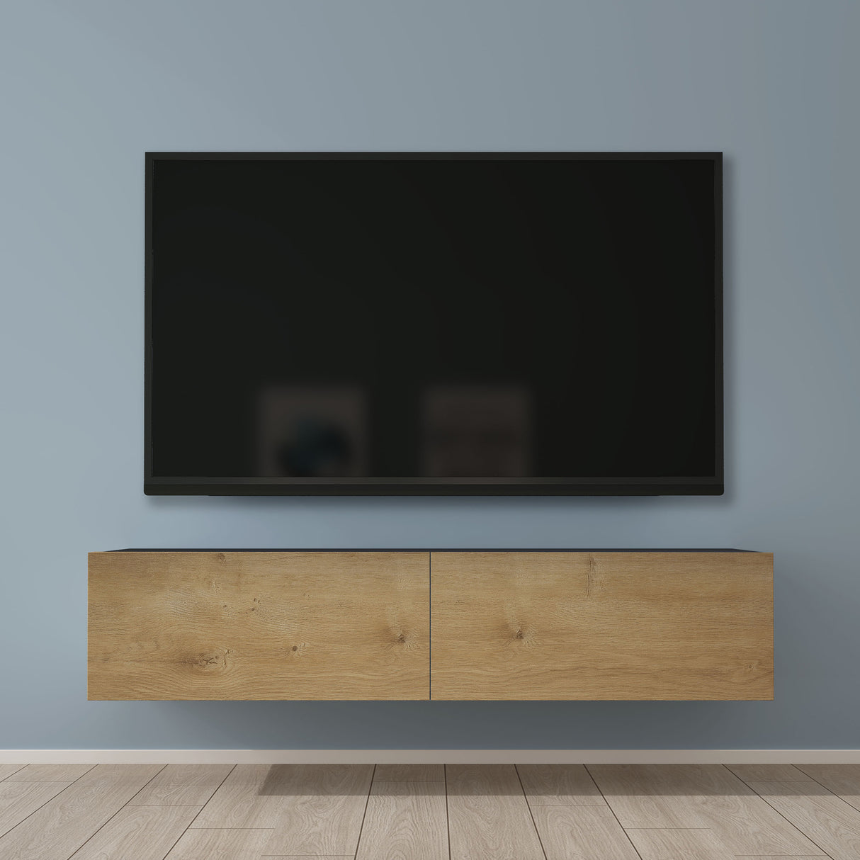 glasvilla Table TV Meuble TV Poignée Dissimulée avec Fermeture en Douceur Meuble Mural Bas pour Salon Fernsehschrank02