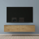 glasvilla Table TV Meuble TV Poignée Dissimulée avec Fermeture en Douceur Meuble Mural Bas pour Salon Fernsehschrank02