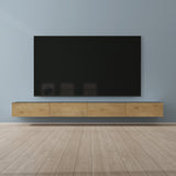glasvilla Table TV Meuble TV Poignée Dissimulée avec Fermeture en Douceur Meuble Mural Bas pour Salon Fernsehschrank02