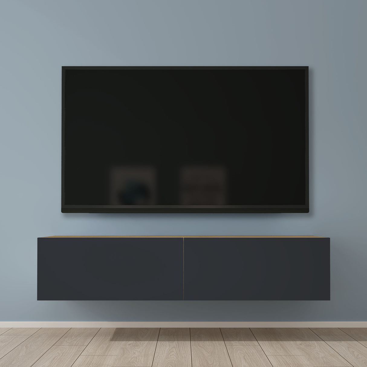 glasvilla Table TV Meuble TV Poignée Dissimulée avec Fermeture en Douceur Meuble Mural Bas pour Salon Fernsehschrank02