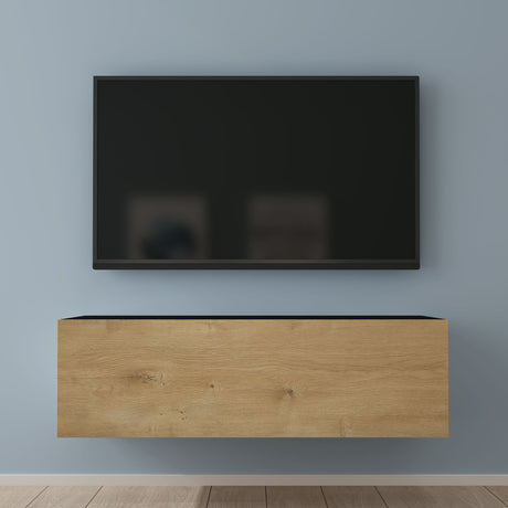 Table TV glasvilla Meuble TV Meuble TV Poignée dissimulée avec fermeture en douceur Meuble mural bas pour salon Meuble TV02