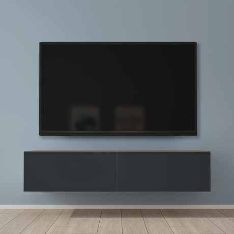 Table TV glasvilla Meuble TV Meuble TV Poignée dissimulée avec fermeture en douceur Meuble mural bas pour salon Meuble TV02