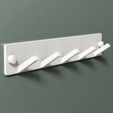 glasvilla Wandgarderobe Wandhaken aus Aluminium Garderobe mit klappbaren Haken Garderobenleiste Garderobenhaken Kleiderhaken Stalo-04+05