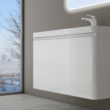Ensemble de meubles de salle de bain Glasvilla avec meuble sous-vasque et tiroirs à fermeture amortie, y compris lavabo en fonte minérale Ancona 