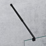 glasvilla Duschwand für Dusche Duschabtrennung Walk-In ESG-Sicherheitsglas 10mm NANO Glas BRAM1&BRAM3 Bremen2 Schwarz
