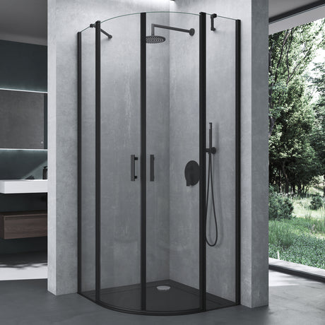 glasvilla Box Doccia con Porta Doppia Cabina Bagno in Vetro di Sicurezza ESG, Cabina Doccia con Rivestimento Nano Ravenna52K