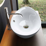 glasvilla Waschbecken Aufsatzwaschbecken Oval aus Keramik 59x38cm Waschschale Waschtisch mit Nano-Beschichtung Brüssel818