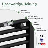 Radiateur de salle de bain Glasvilla Sèche-serviettes électrique pour électricité, raccordement latéral, radiateur tubulaire chauffage salle de bain RHE avec élément chauffant 02