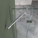 galsvilla Eckeinstieg Duschkabine Duschabtrennung Klarglas 6mm ESG-Sicherheitsglas & Lotuseffekt 2 Pendeltüren  R01k