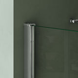 galsvilla Eckeinstieg Duschkabine Duschabtrennung Klarglas 6mm ESG-Sicherheitsglas & Lotuseffekt 2 Pendeltüren  R01k