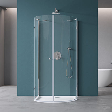 glasvilla Duschkabine U Form Dusche halbkreis 6mm ESG-Sicherheitsglas mit Easy-Clean Nano-Beschichtung Ravenna03