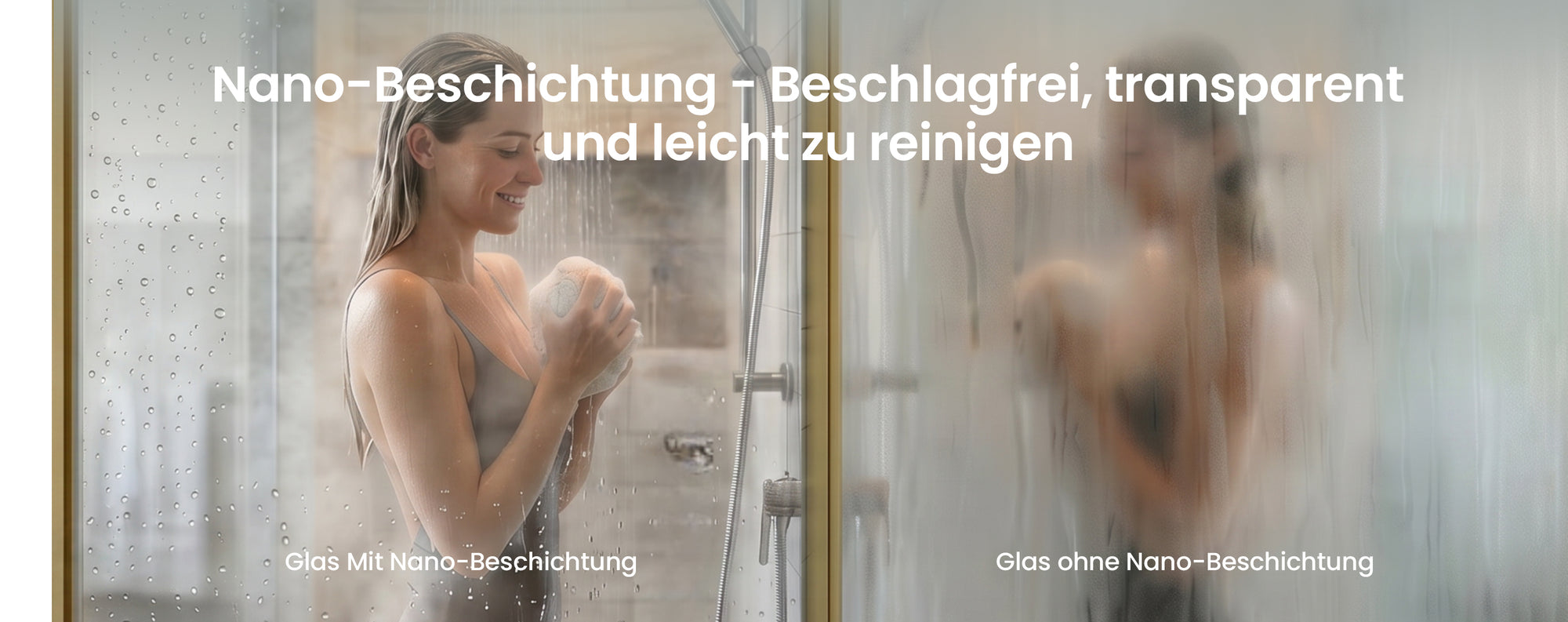 glasvilla Duschtür Nischentür dusche mit Doppelschiebetür Duschakbine Duschabtrennung, 8mm Sicherheitsglas mit Nanobeschichtung, Soft-Close-System Teramo67K