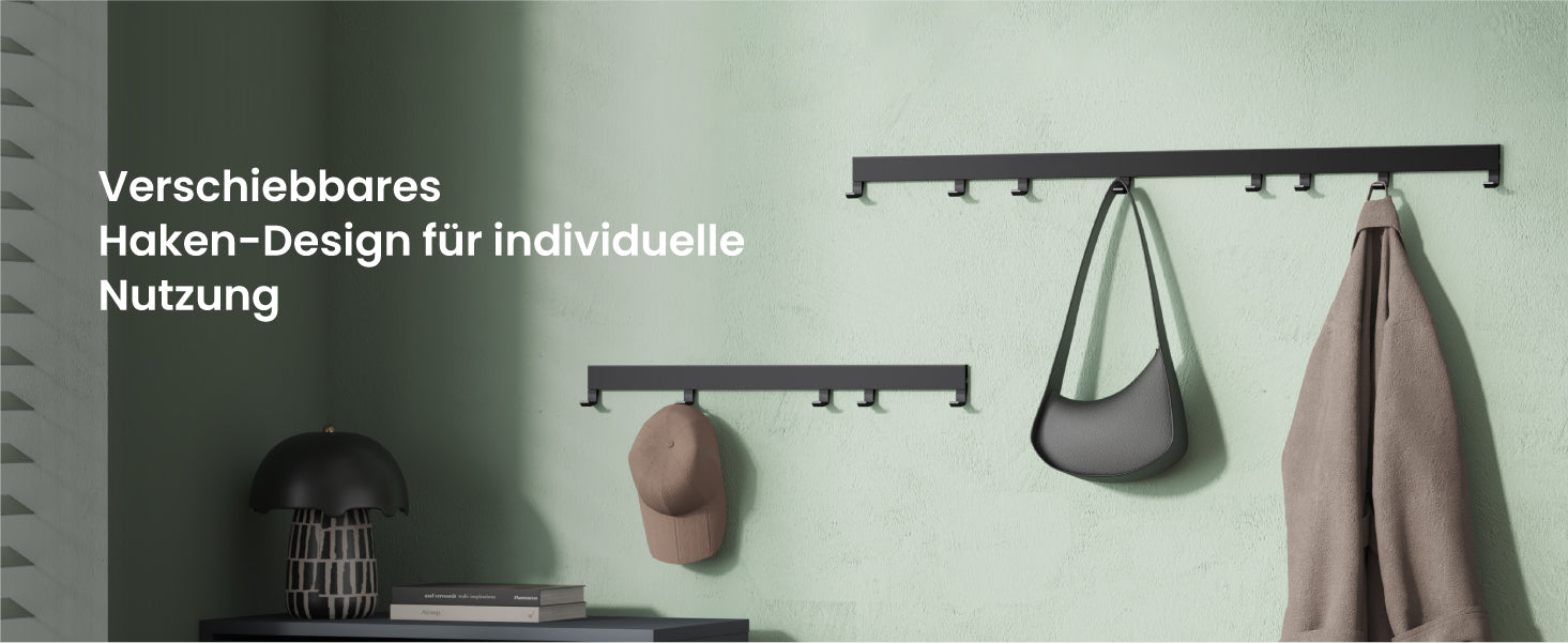 Patère glasvilla avec crochets réglables, patère en aluminium, porte-manteau Stalo-10