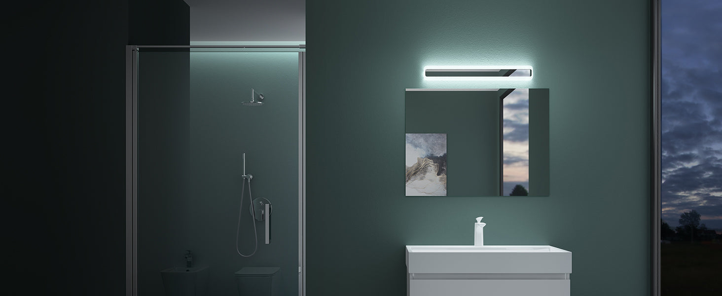 glasvilla Lampada da Specchio LED per Bagno | Lampada a Specchio 3000-6000K, Illuminazione da Parete 14W con 3 Temperature di Colore per Trucco LumaRay