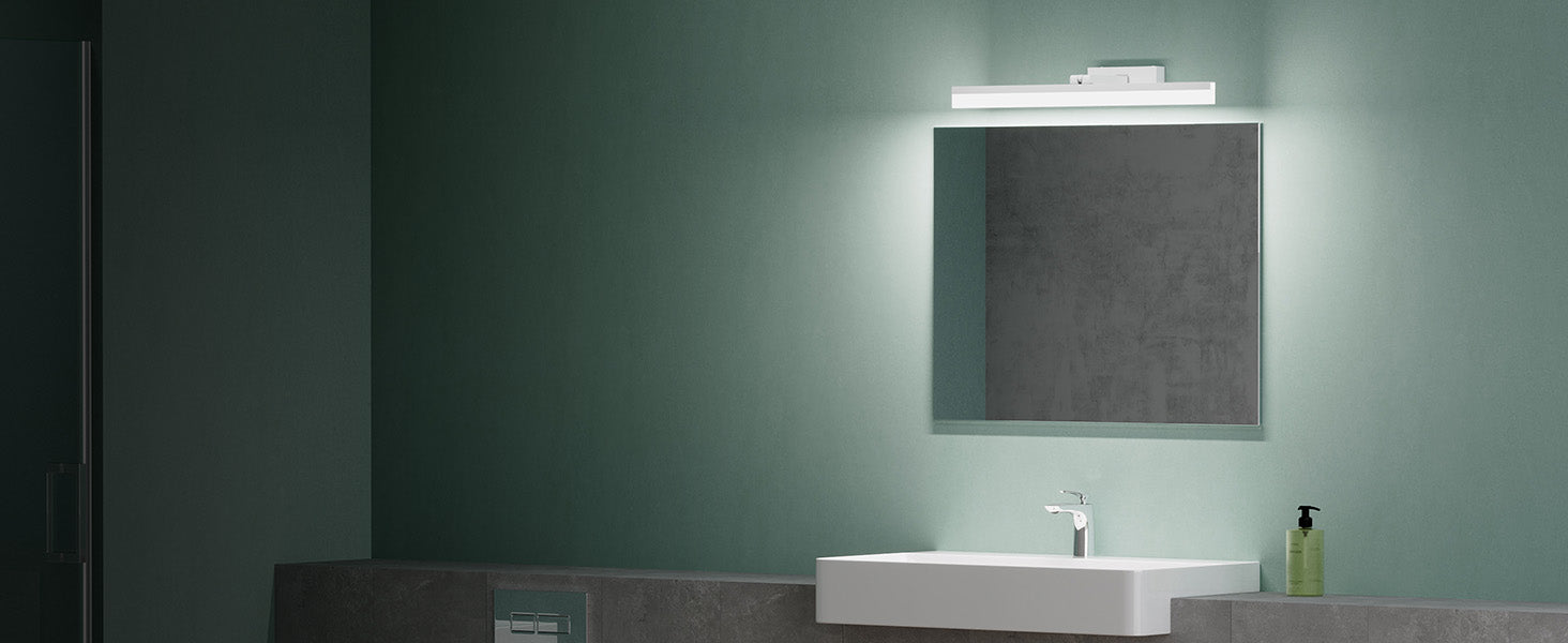 glasvilla Lampada da Specchio LED per Bagno 40cm | Lampada a Specchio 6000K, Illuminazione da Parete Ruotabile 9W di 180° Luxaris
