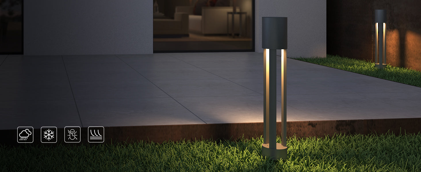 glasvilla Luminaire d’Extérieur ⌀120xH700mm IP65 | Borne et Lampadaire de Jardin 3000K | Éclairage de Chemin Extérieur 10W NeoForge