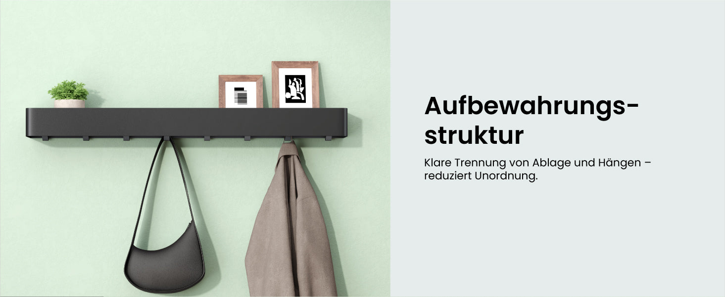 glasvilla Duschablage zum Bohren oder Kleben, Duschregal mit Haken, Badablage zur Wandmontage, Badezimmer Organizer Reglo-05