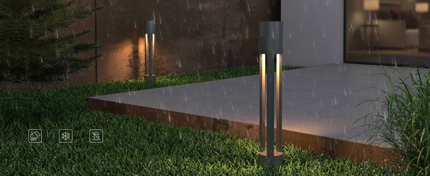glasvilla Luminaire d’Extérieur ⌀120xH700mm IP65 | Borne et Lampadaire de Jardin 3000K | Éclairage de Chemin Extérieur 10W NeoForge