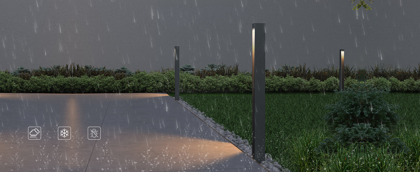 glasvilla Lampione da Giardino IP65 Lampada da Terra per Esterni 3000K Paletti Esterni per Giardini, Parchi, Aree Residenziali e Ingressi 5W BaldersLights