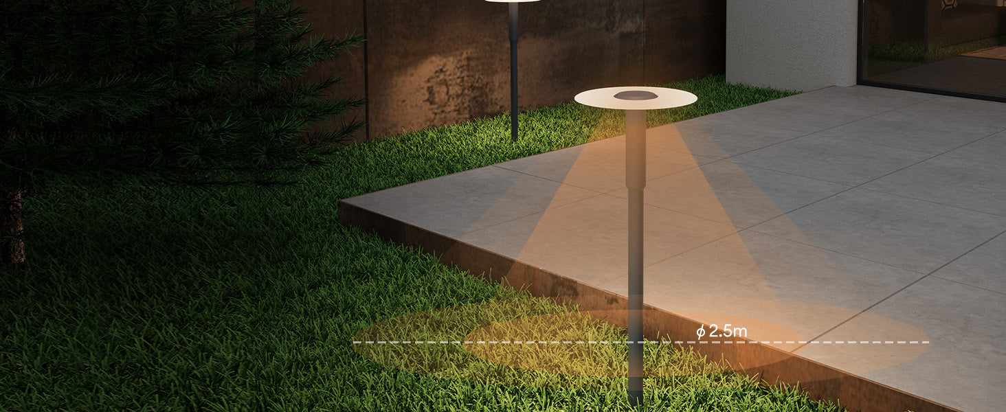 glasvilla Luminaire d’Extérieur ⌀300xH804mm IP65 | Éclairage de Chemin Extérieur | Borne Lumineuse pour Jardin, Lampadaire 3000K | Lampadaire d’Extérieur 6W StellaeLights