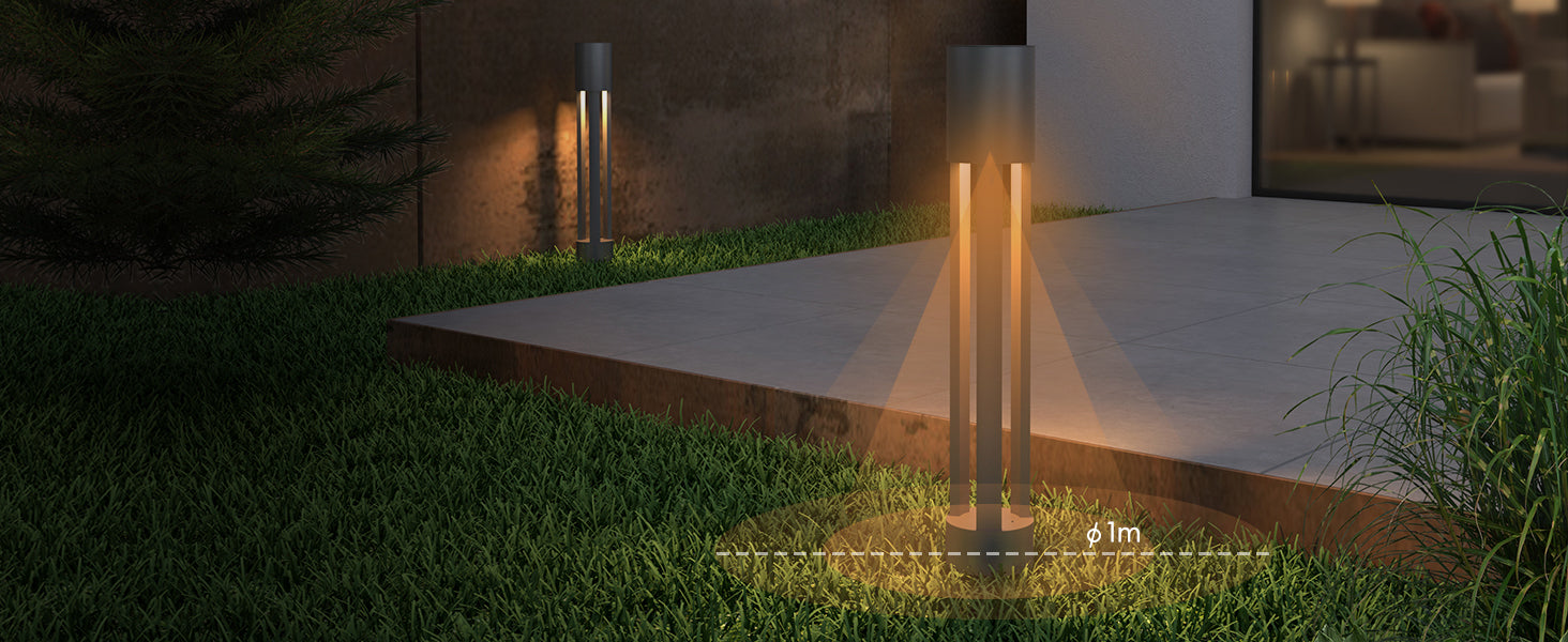 glasvilla Luminaire d’Extérieur ⌀120xH700mm IP65 | Borne et Lampadaire de Jardin 3000K | Éclairage de Chemin Extérieur 10W NeoForge