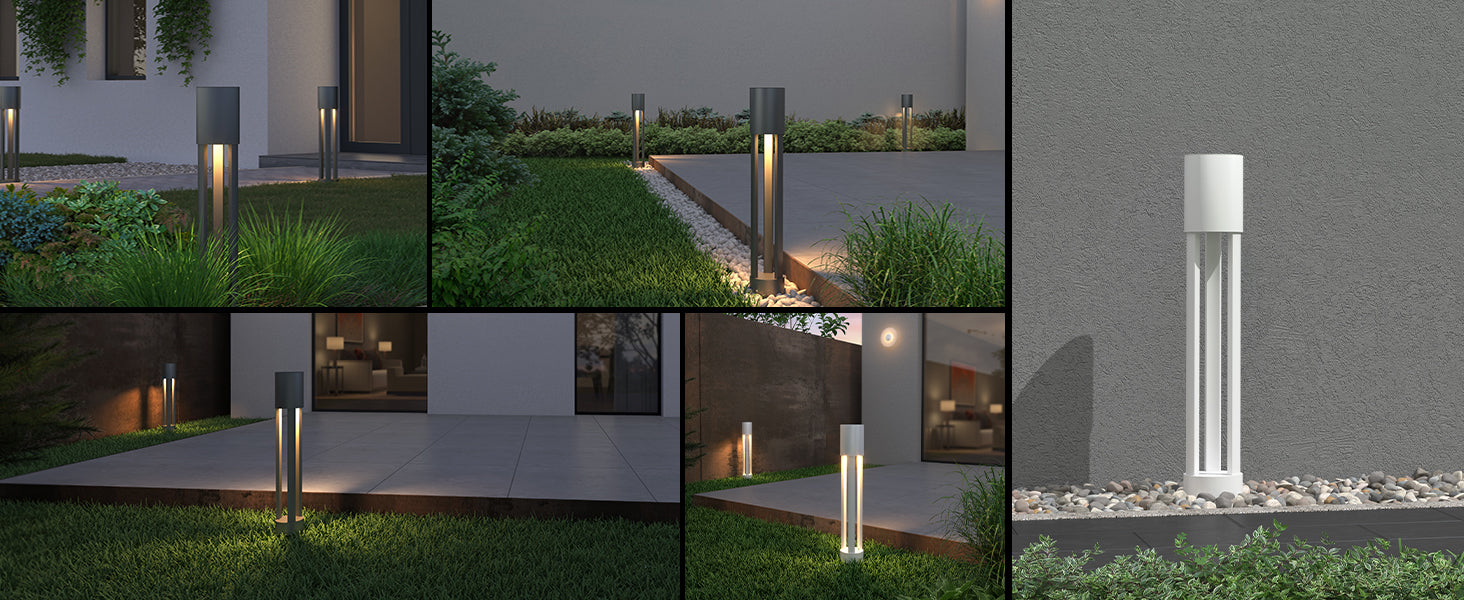 glasvilla Luminaire d’Extérieur ⌀120xH700mm IP65 | Borne et Lampadaire de Jardin 3000K | Éclairage de Chemin Extérieur 10W NeoForge
