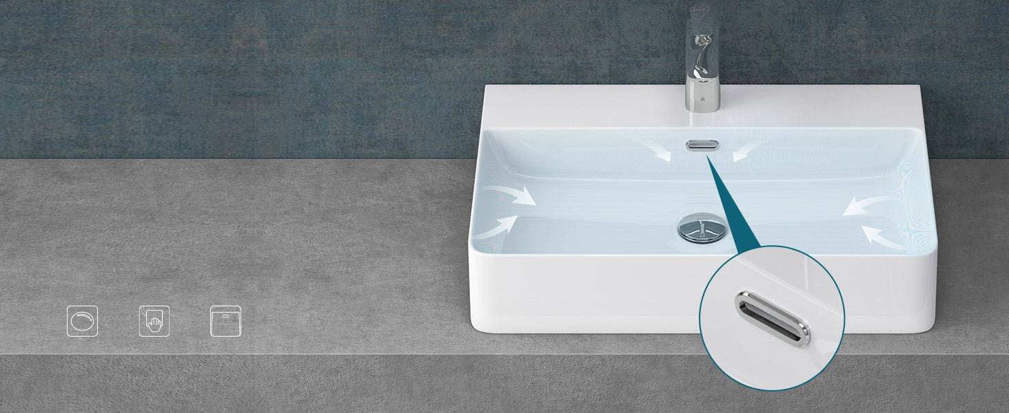 vasque à poser Glasvilla, vasque en céramique Meissen201 avec nano-revêtement