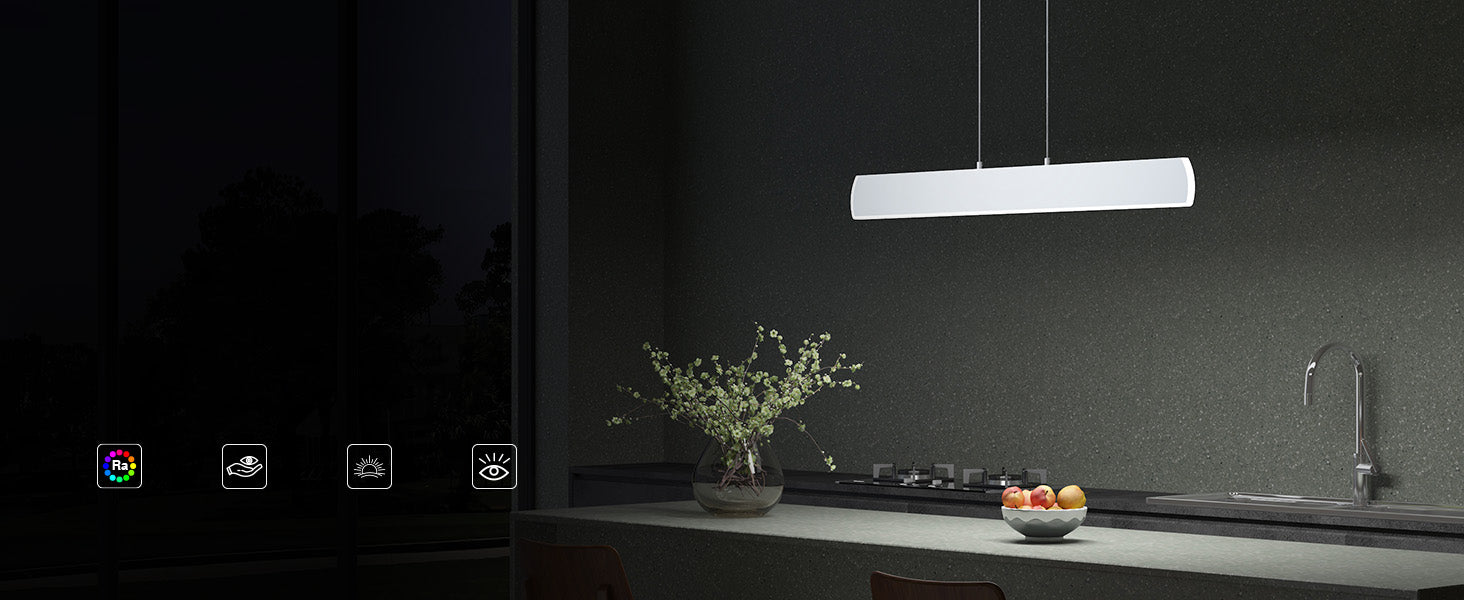 glasvilla Pendelleuchte LED Hängelampe Dimmbar mit Fernbedienung Verstellbares Kabel Hängeleuchte für Esszimmer Wohnzimmer Schlafzimmer