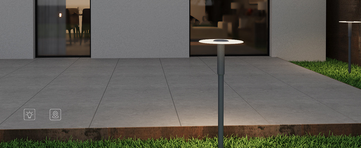 glasvilla Luminaire d’Extérieur ⌀300xH804mm IP65 | Éclairage de Chemin Extérieur | Borne Lumineuse pour Jardin, Lampadaire 3000K | Lampadaire d’Extérieur 6W StellaeLights