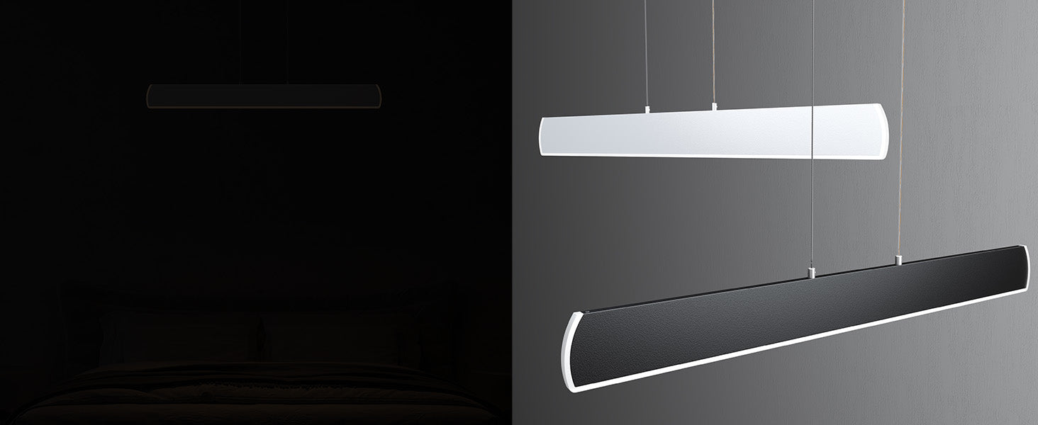 Glasvilla Design – Lámpara colgante LED 100 cm regulable con mando a distancia, 3000K–6000K (20W)