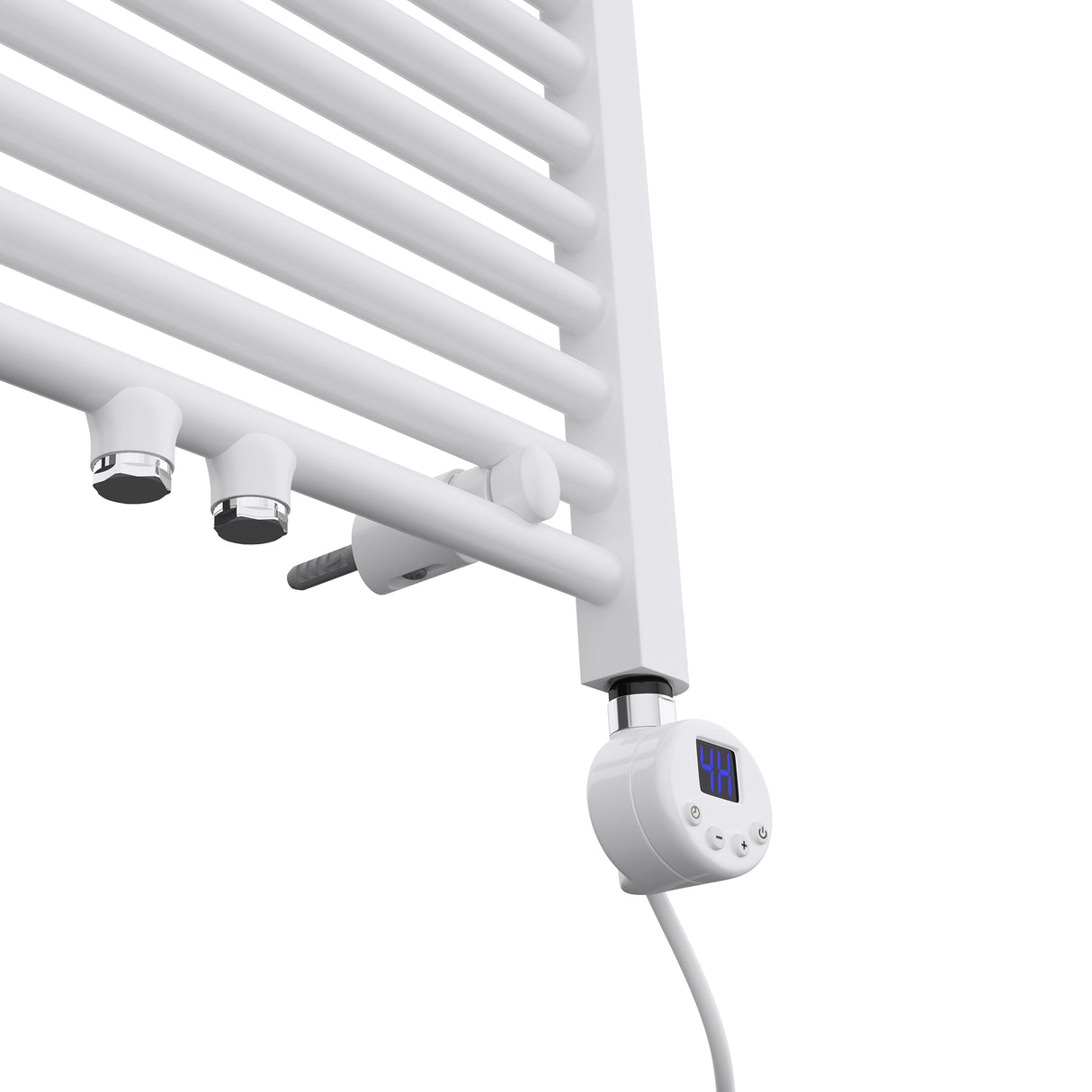 Élément chauffant Glasvilla avec thermostat, élément chauffant électrique avec écran LCD, cartouche chauffante en acier inoxydable, élément chauffant pour radiateurs de salle de bain, sèche-serviettes