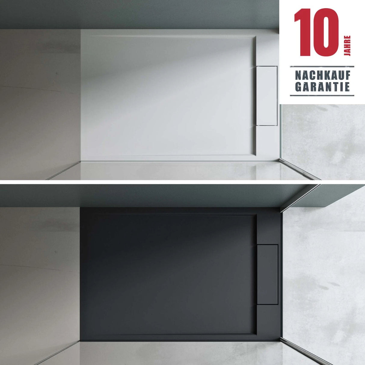 glasvilla Piatto Doccia in Pietra Artificiale Piatto Doccia Ultraslim Forma: Rettangolare Geoma04
