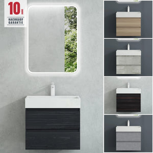 glasvilla Mobile Bagno Sospeso con 2 Cassetti Include Lavabo Mobile da Bagno con Lavabo Verona