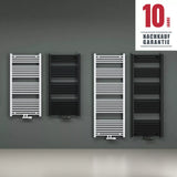 radiateur de salle de bain design glasvilla raccordement latéral et raccordement central sèche-serviettes radiateur tubulaire chauffage de salle de bain RHE