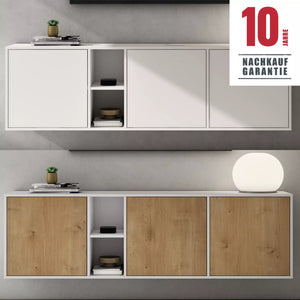 glasvilla Meuble de Rangement avec 3 Portes et 2 Compartiments Commode Buffet Espace de Rangement pour le Salon Schrank02