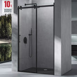 glasvilla Duschtür Nischentür dusche Duschabtrennung Duschkabine Klarglas 8mm ESG-Sicherheitsglas mit Nanobeschichtung Teramo19K Schwarz