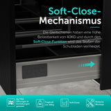 glasvilla Design Badmöbel Set Waschtisch mit Unterschrank Waschbeckenunterschrank 120cm mit Softclose Schubladen inkl. Mineralguss Waschbecken Santa
