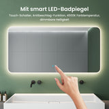 glasvilla Mobile Bagno Sospeso Mobili da Bagno con Lavabo da Marmo fuso, Botanica