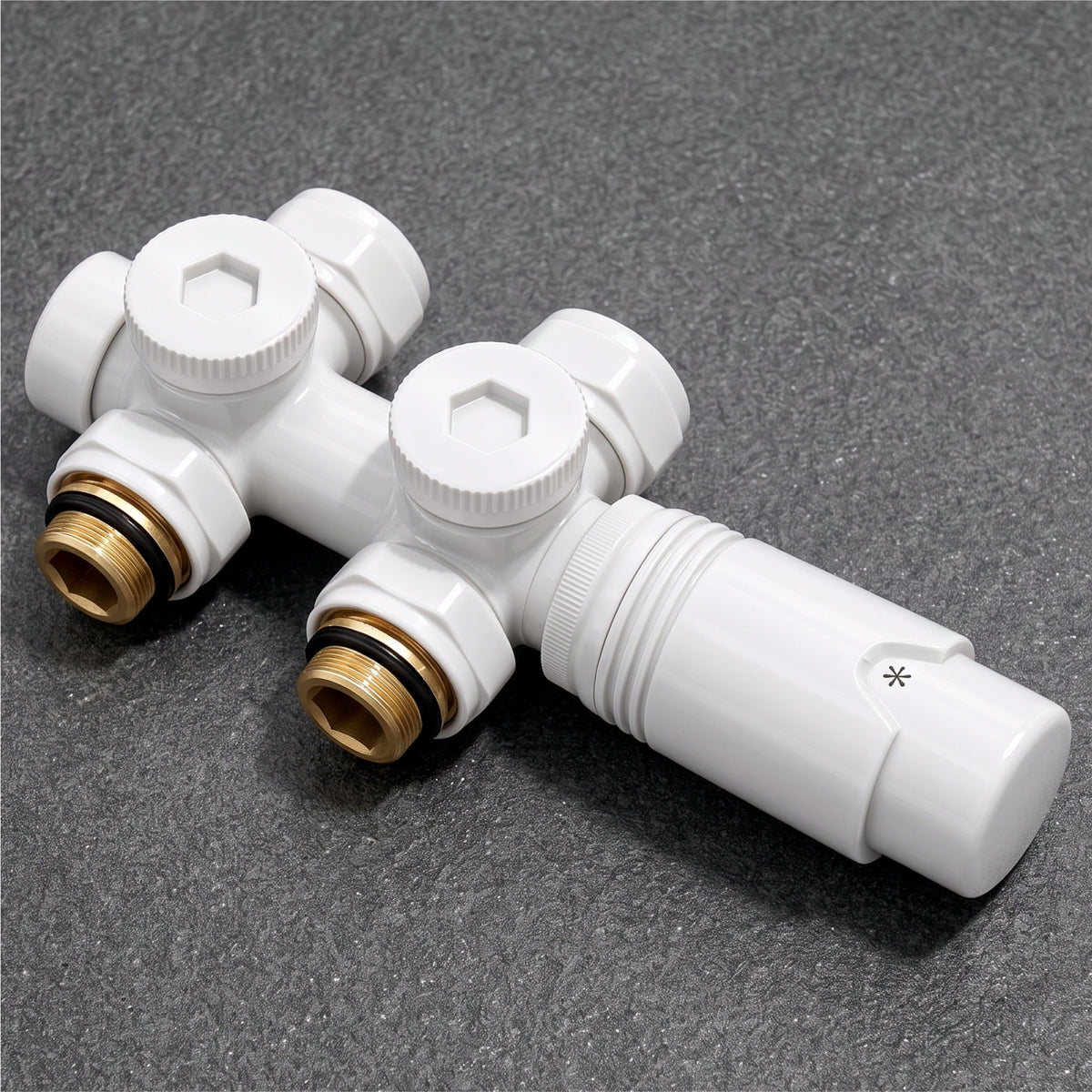 glasvilla Robinet de Radiateur avec Régulateur et Réglage de la Température de 6° à 28° Robinet Thermostatique