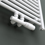 Robinet de radiateur Glasvilla avec régulateur et réglage de la température de 6° à 28° et robinet thermostatique